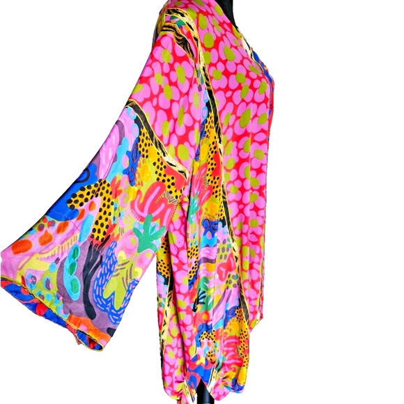 Antica Sartoria Cirque Vibrant Multicolor Kimono-One Size- NWOT - Picture 4 of 16